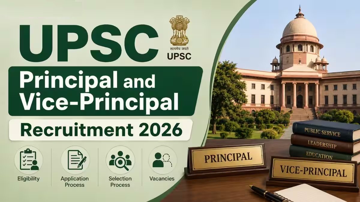 UPSC Principal, Vice Principal Recruitment 2026